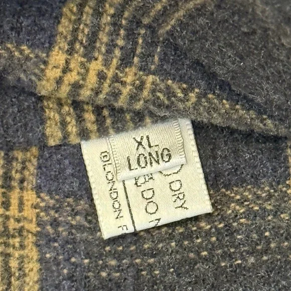 Vintage London Fog Men XL Long Brown Chore Barn Work Coat Quilted Flannel Liner - Picture 10 of 15